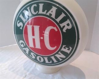 Sinclair milk glass pump globe