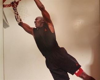 3'x 3' Michael Jordan framed out poster 