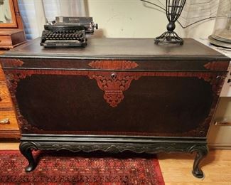 Very large ornate blanket chest