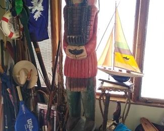 6 1/2' wooden cigar store Indian - very good condition 
