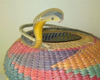 Snake basket with companion 