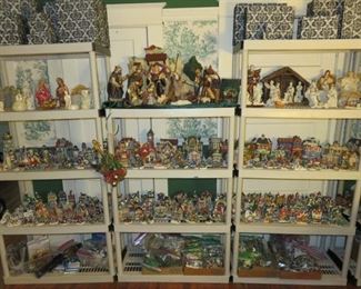 Huge Collection Small Christmas Villages, Nativity Scenes