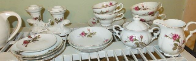 Vintage Rose China Cup/Saucers