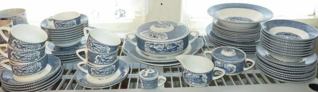 Vintage Blue/White Currier & Ives China