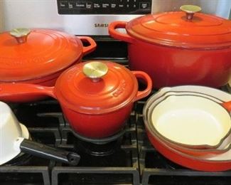 Crofton Red Enamel Coated Cast Iron Cookware