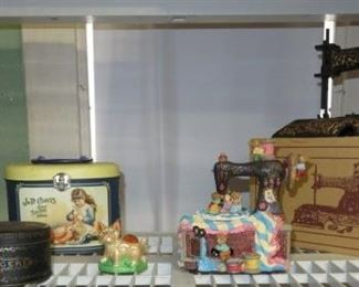 Vintage Tin Singer Boxes, Decorative Sewing Machines