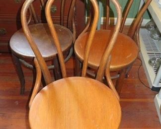 Antique Wooden Ice Cream Parlor Chairs