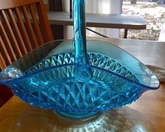 Blue Glass Basket 