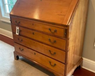 Slant front desk measures 40 1/2” , 20” long and 42 3/4” tall.