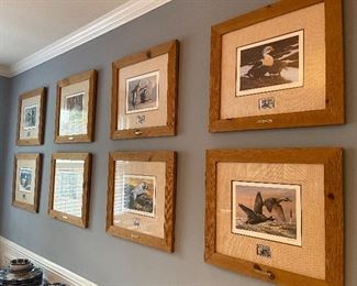 Custom framed and matted duck stamps and limited edition signed prints