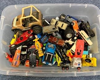 Lot of vintage toy cars including HotWheels