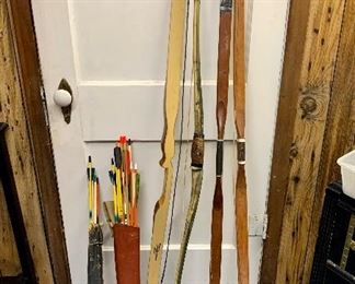Archery equipment including Shakespeare bows & arrows