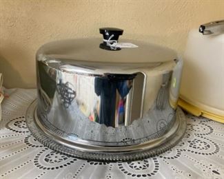 Vintage cake plate with cover 