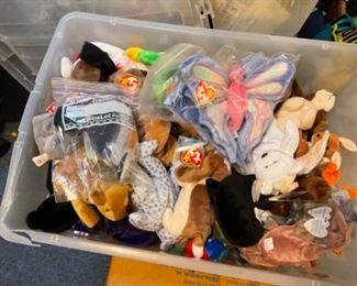 Tubs of Beanie Babies