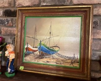 Sail boat painting