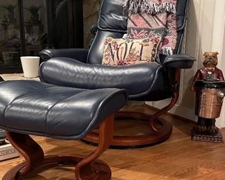 Ekornes chair and ottoman