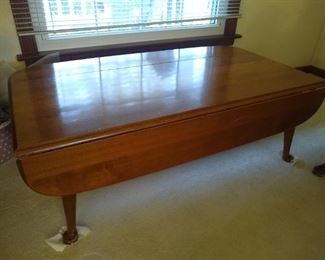 Ethan Allen coffee table with drop side up