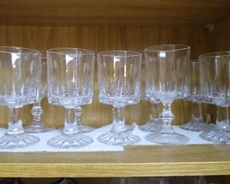 Crystal wine glasses - set of 10