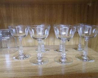 Crystal champagne glasses - set of 8