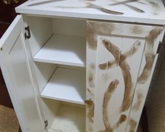 Cabinet  - painted white  and gold