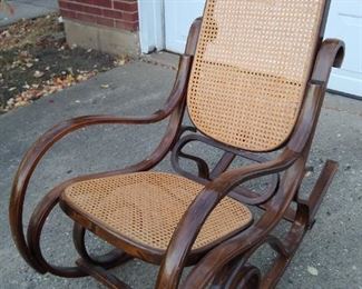 Bent Wood & Cane Rocking Chair