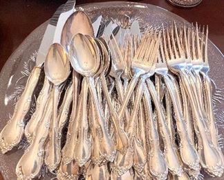 49pc Sterling Gorham flatware  - Rose Tiara  - 4pc place setting for 12 
