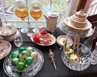 Vtg. mercury ornaments and Radko ornament 