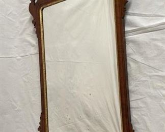 Mahogany & Giltwood Chippendale Looking Glass