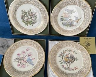 Boehm Bird Plates.  12 Plates in 3 sets of 4.  In original boxes.