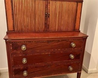 A New England, likely Portsmouth NH Tambour Secretary