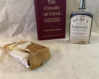 Neal's Liniment Made in Cifax. And the book, The Cedars of Cifax" by Bonnie Worsham