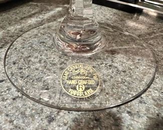 Yugoslavia Lead Crystal Glasses