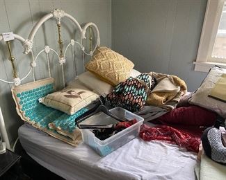 Metal framed full bed - $72.50