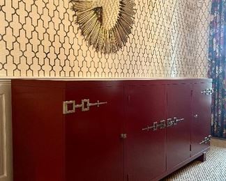 Item 7:  Century Furniture Deep Red Painted Buffet:  $595