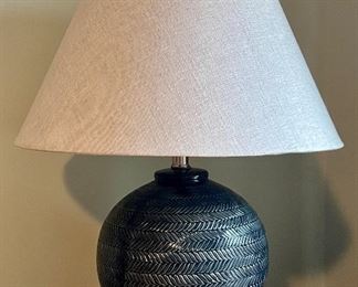 Item 78:  (2) Grey Texturized Lamps:  $125/Pair