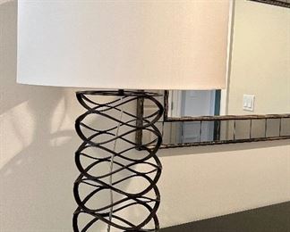 Item 79:  Metal "DNA" Twisted Table Lamp:  $125