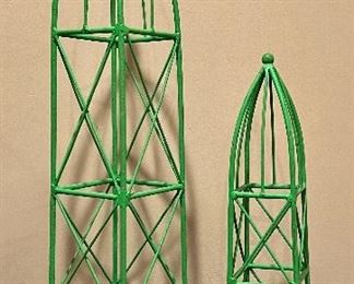 Item 165:  Green Garden Obelisks:  $36/Pair