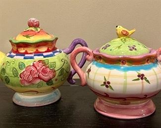 Item 123:  Adorable Teapot and Sugar Bowl:  $24