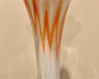 Item 110:  Fluted Art Glass Vase:  $48
