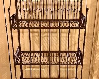 Item 166:  Rustic Wire Plant Stand- folds flat:  $48