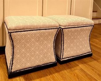 Item 5:  (2) Convertible Storage Ottomans with Tray:  $125/Pair