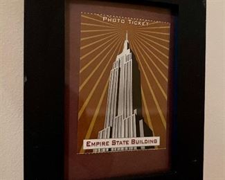 Item 157:  Framed Empire State Building Decor:  $8