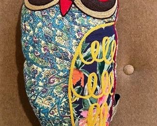 Item 184:  Owl Pillow:  $8