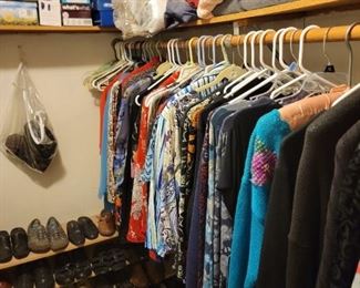 Vintage clothing and lots of shoes
