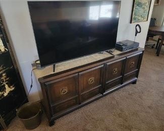 60in smart TV and beautiful buffet