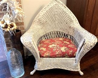 Unique antique wicker chair