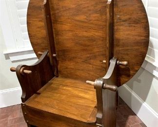 Antique Arts & Crafts table which is convertible to a lift-top bench