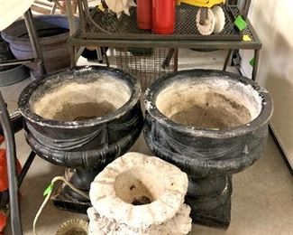 96 Garage planters, etc.