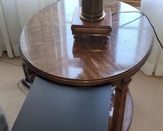 Drexel end table with slide-out writing surface
