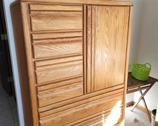 Tall wood dresser